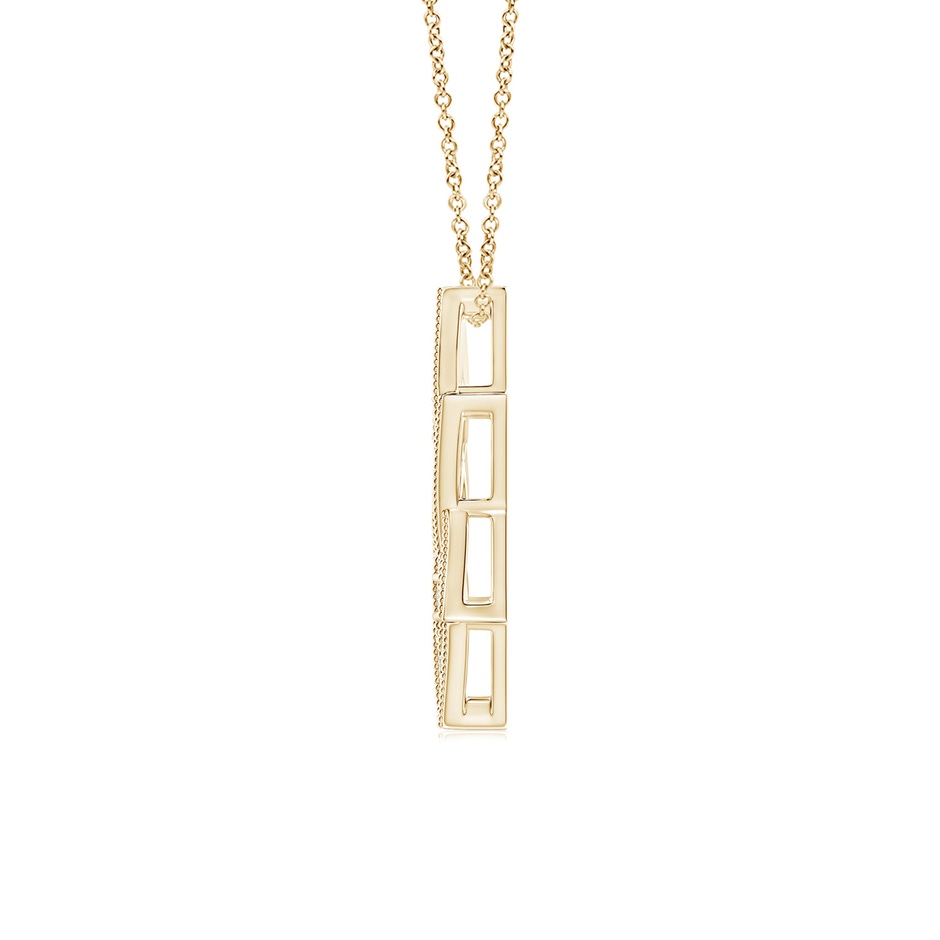 1.05mm HSI2 Star Of David Diamond Pendant with Milgrain in Yellow Gold side-1