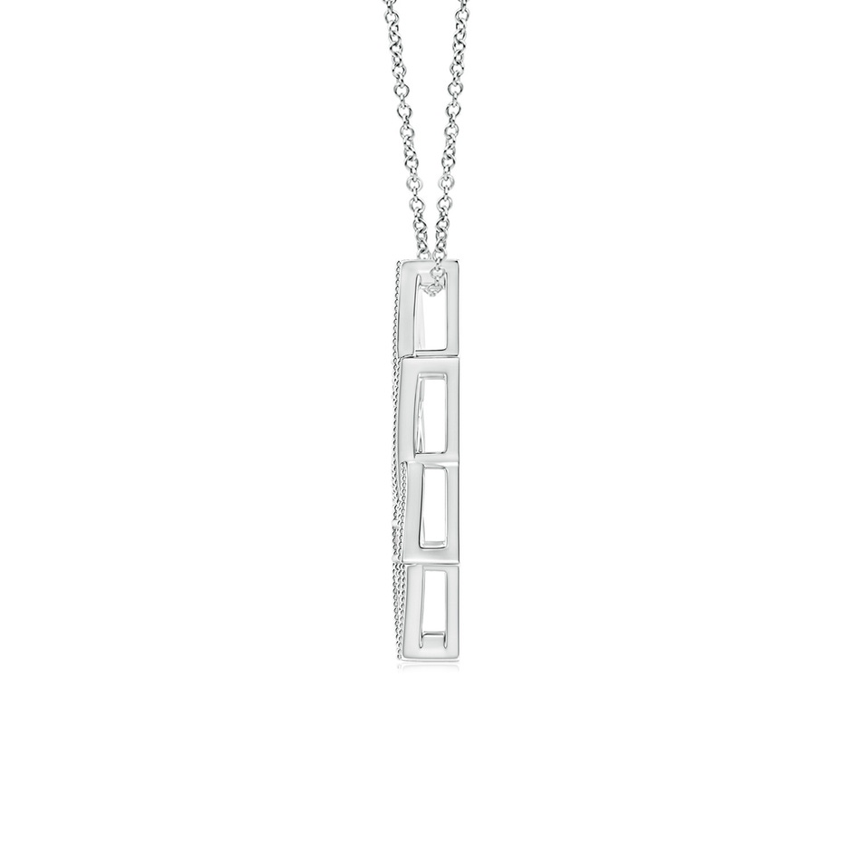 1.05mm IJI1I2 Star Of David Diamond Pendant with Milgrain in 9K White Gold side-1