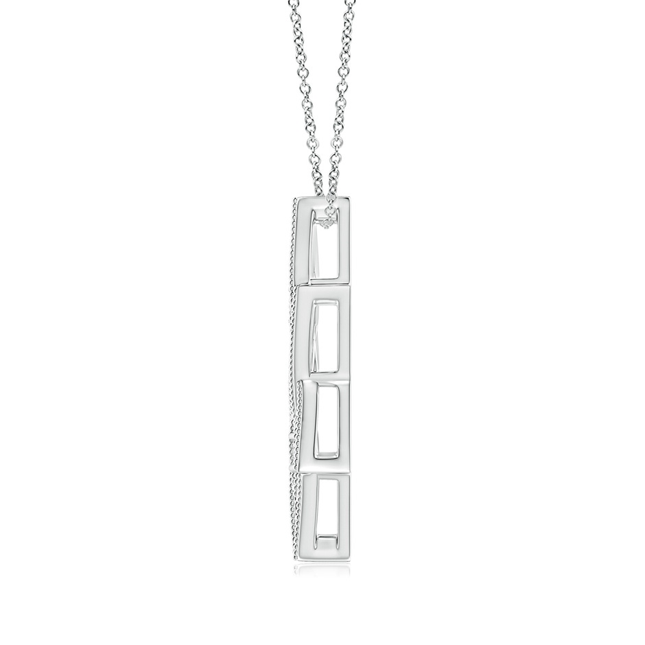 1.2mm HSI2 Star Of David Diamond Pendant with Milgrain in White Gold side-1