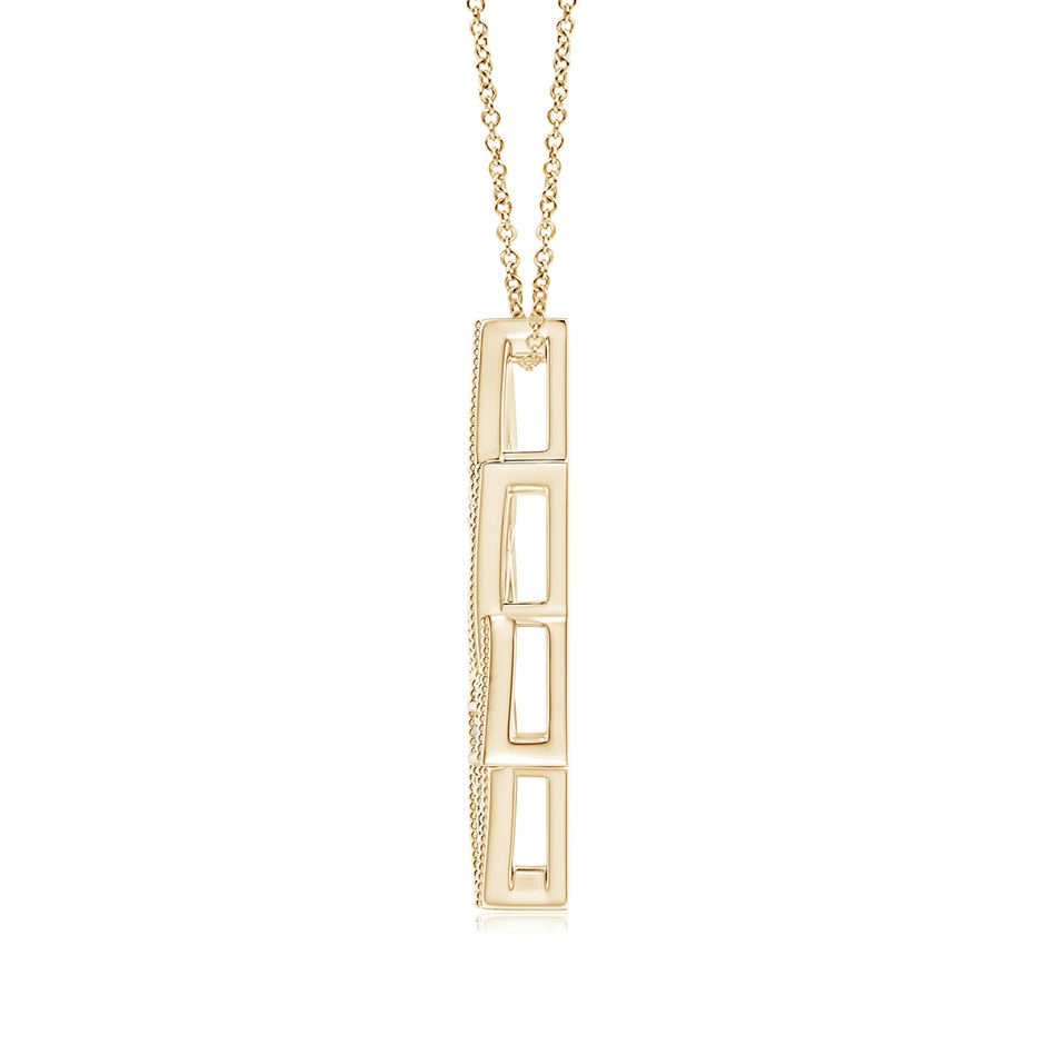 1.2mm IJI1I2 Star Of David Diamond Pendant with Milgrain in Yellow Gold side-1