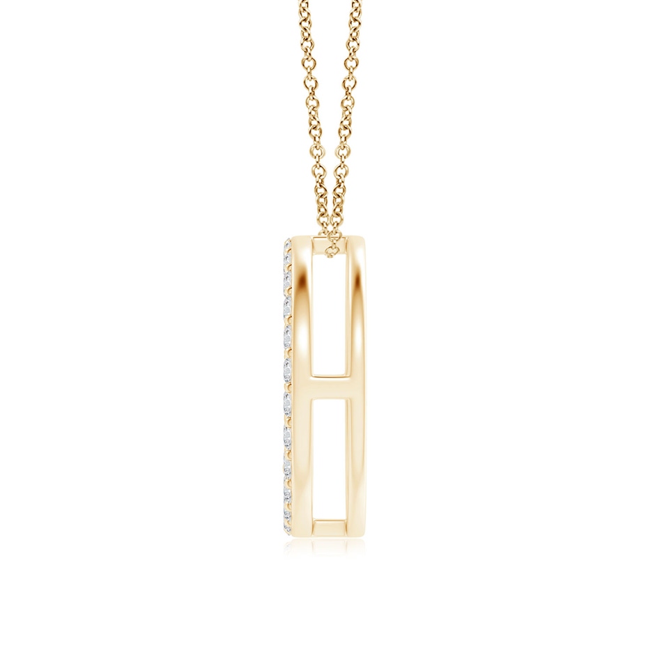1.3mm HSI2 Prong-Set Diamond Peace Sign Pendant in 9K Yellow Gold side 199
