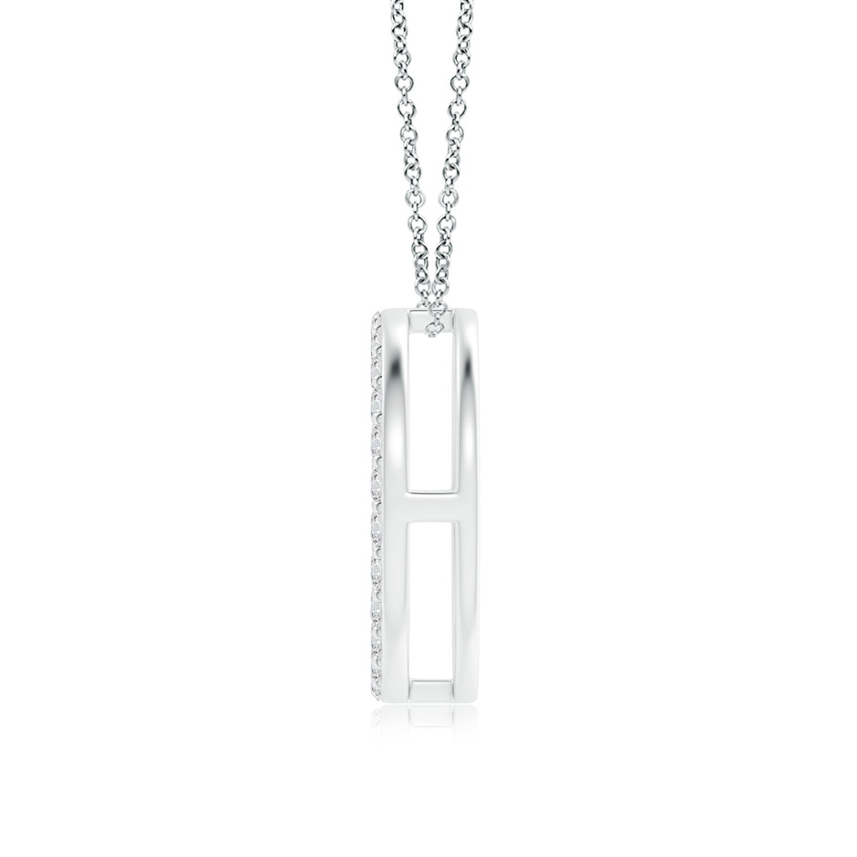 1.3mm HSI2 Prong-Set Diamond Peace Sign Pendant in White Gold side 199