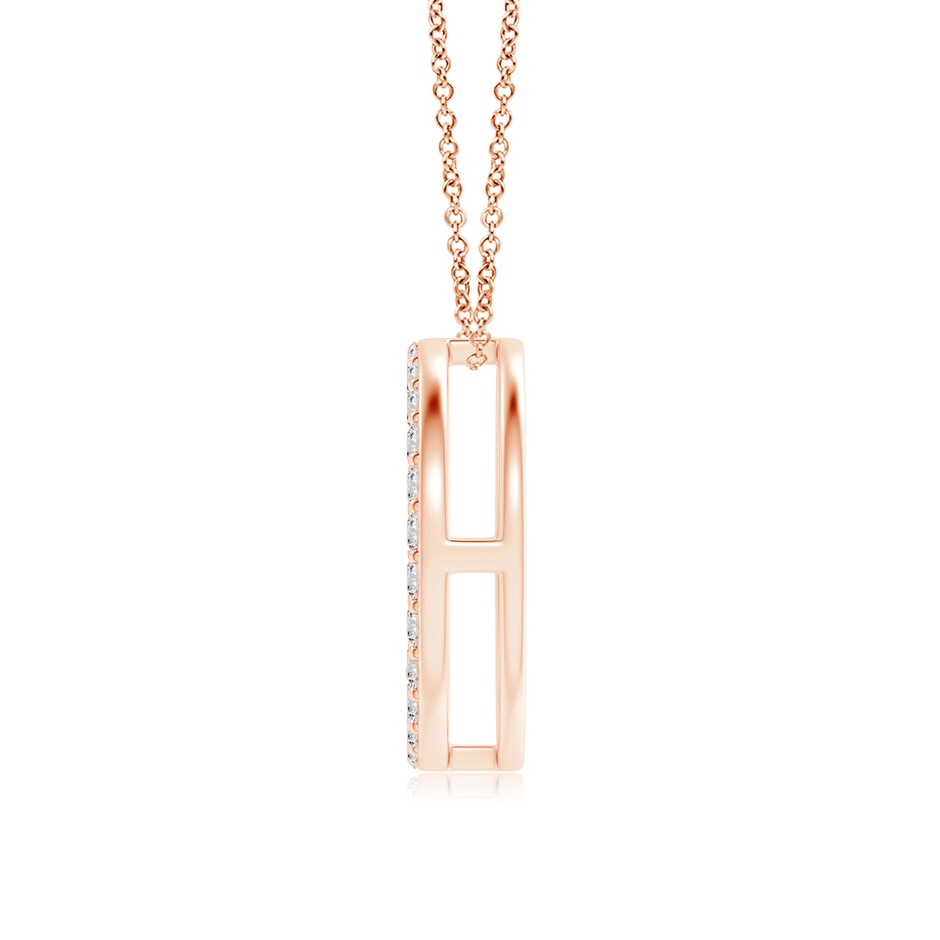 1.3mm IJI1I2 Prong-Set Diamond Peace Sign Pendant in Rose Gold side 199