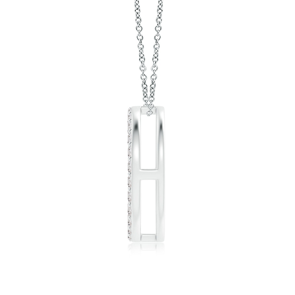 1.3mm IJI1I2 Prong-Set Diamond Peace Sign Pendant in White Gold side 199