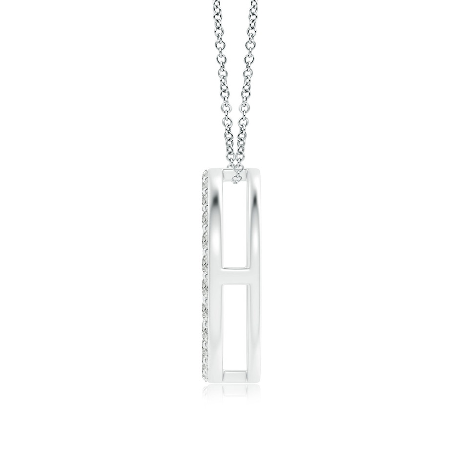 1.3mm KI3 Prong-Set Diamond Peace Sign Pendant in 18K White Gold side 199