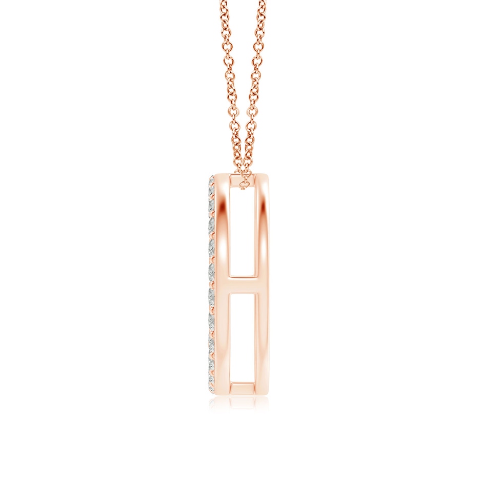 1.3mm KI3 Prong-Set Diamond Peace Sign Pendant in Rose Gold side 199