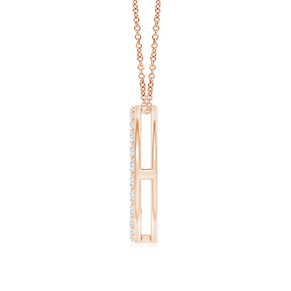 1.9mm GVS2 Prong-Set Diamond Peace Sign Pendant in Rose Gold side 199
