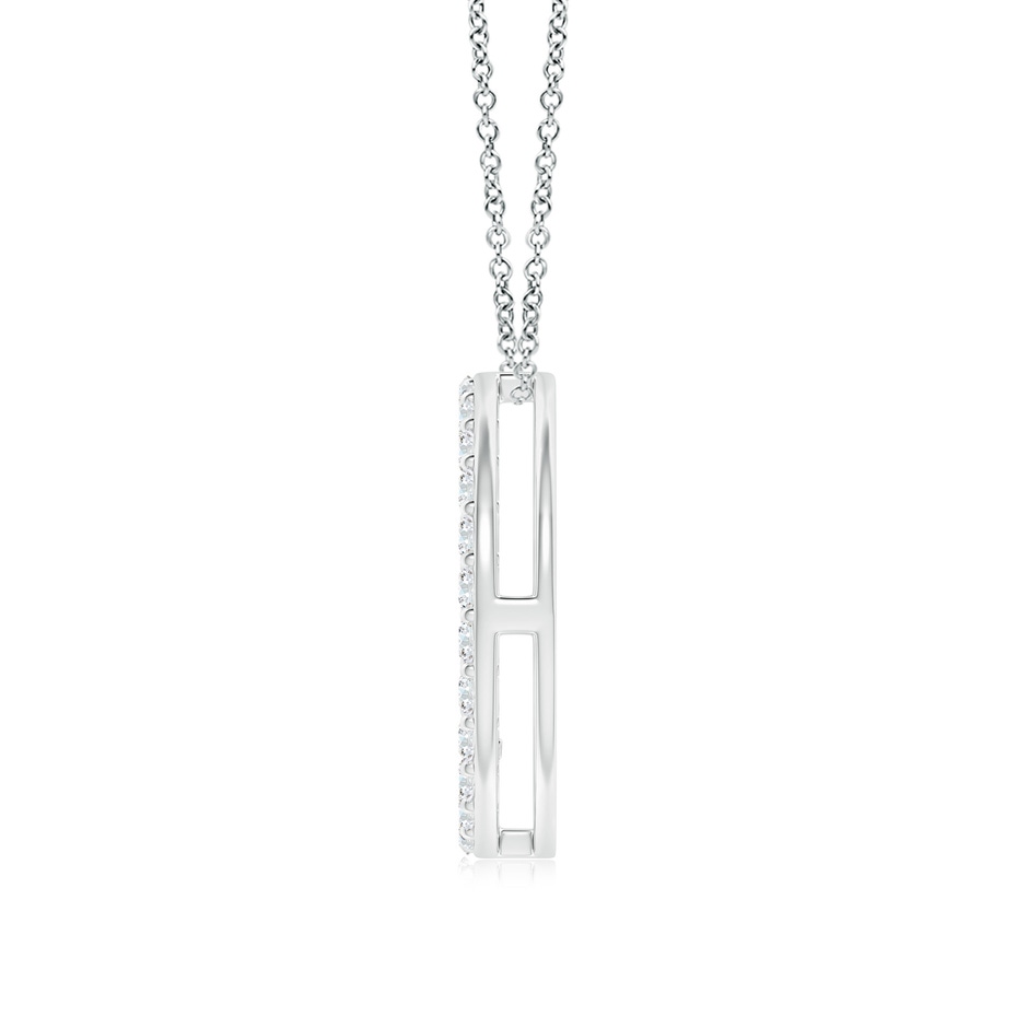 1.9mm GVS2 Prong-Set Diamond Peace Sign Pendant in White Gold side 199