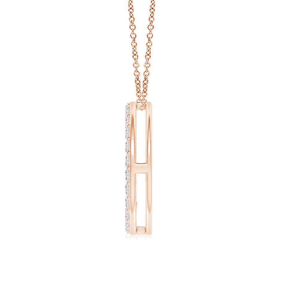 1.9mm IJI1I2 Prong-Set Diamond Peace Sign Pendant in Rose Gold side 199