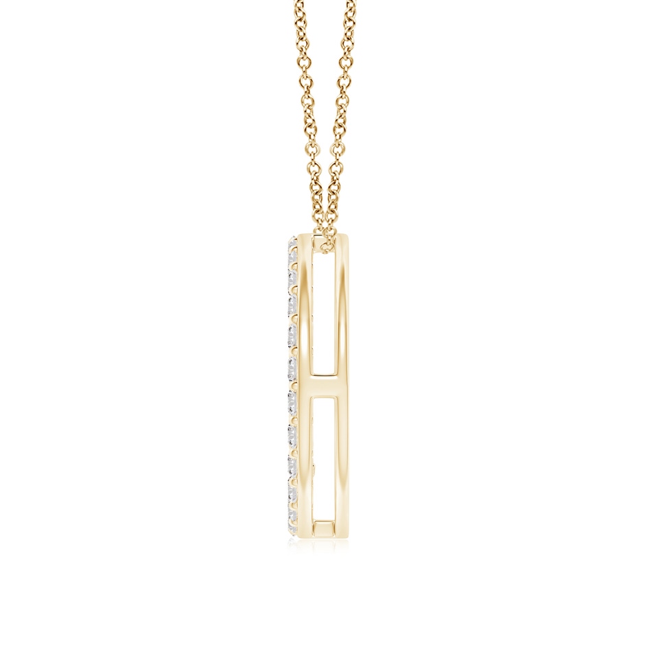 1.9mm IJI1I2 Prong-Set Diamond Peace Sign Pendant in Yellow Gold side 199