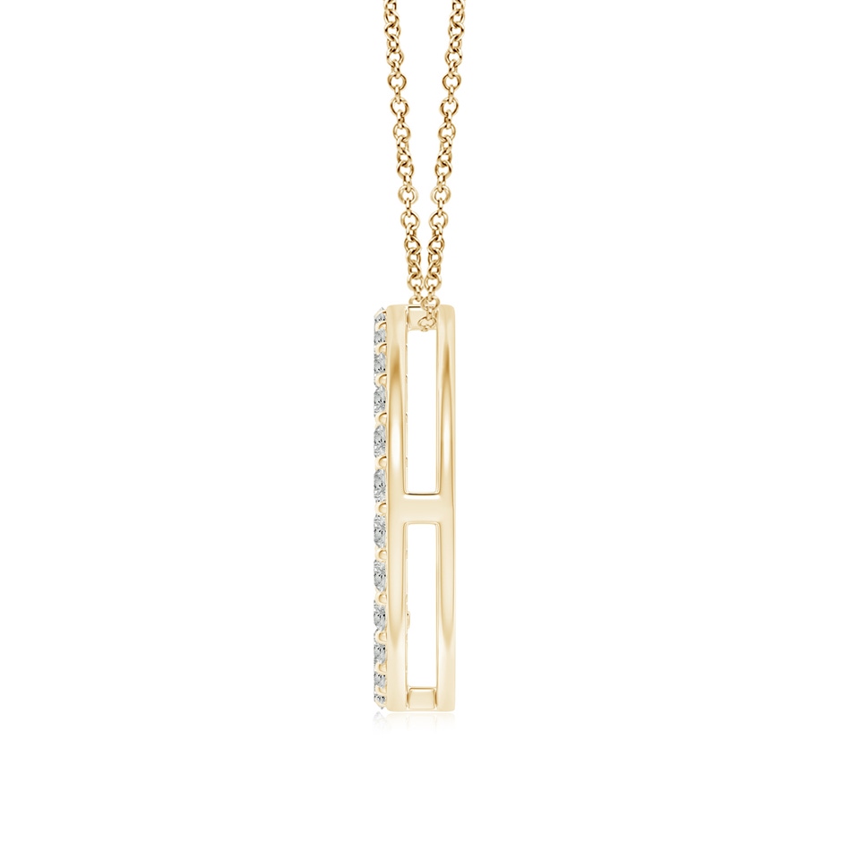 2.2mm KI3 Prong-Set Diamond Peace Sign Pendant in Yellow Gold side 199