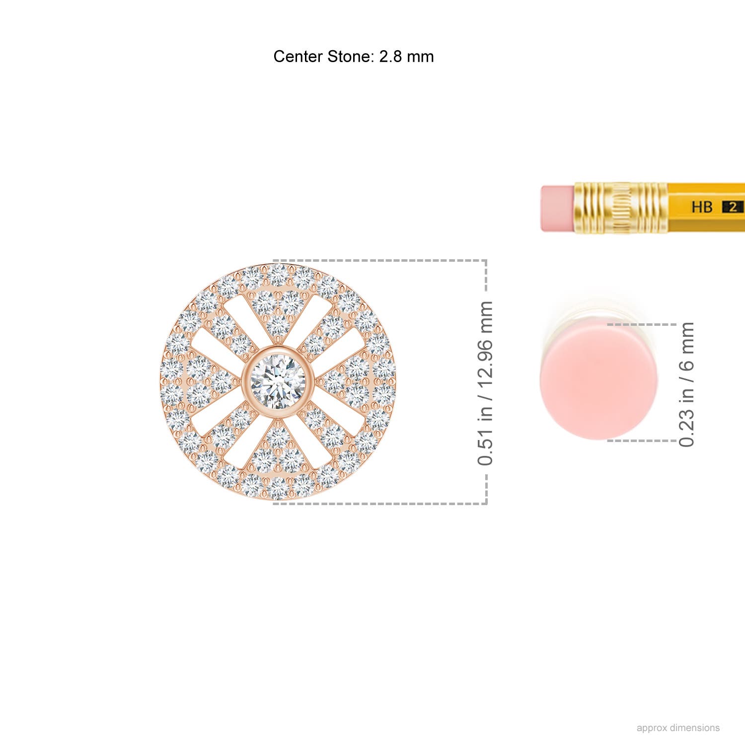 G, VS2 / 0.48 CT / 14 KT Rose Gold