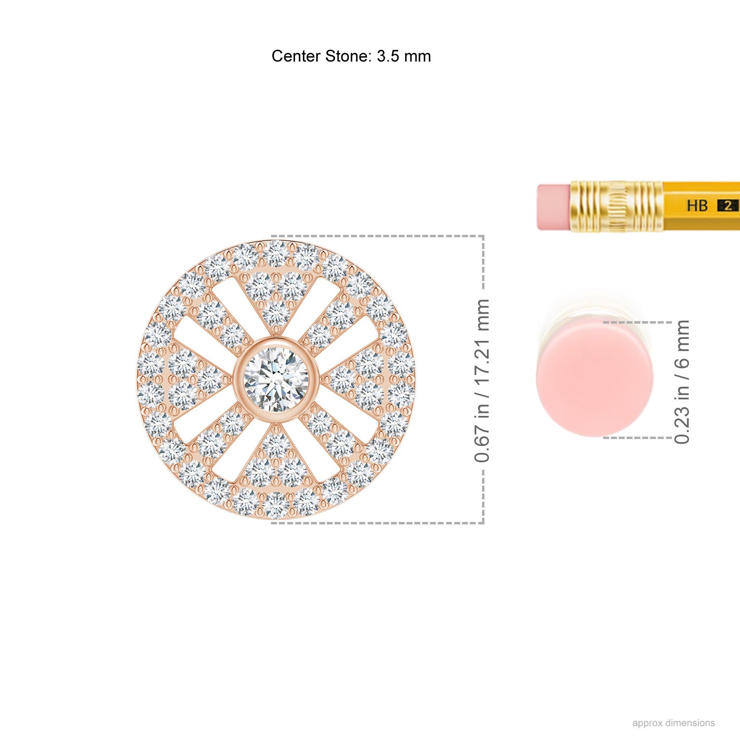 G, VS2 / 0.75 CT / 14 KT Rose Gold