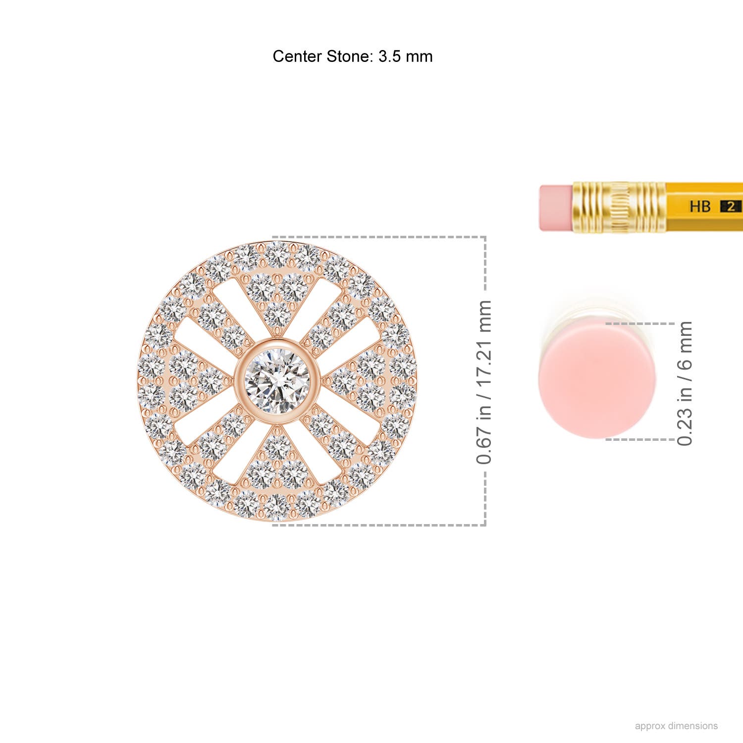 I-J, I1-I2 / 0.75 CT / 14 KT Rose Gold