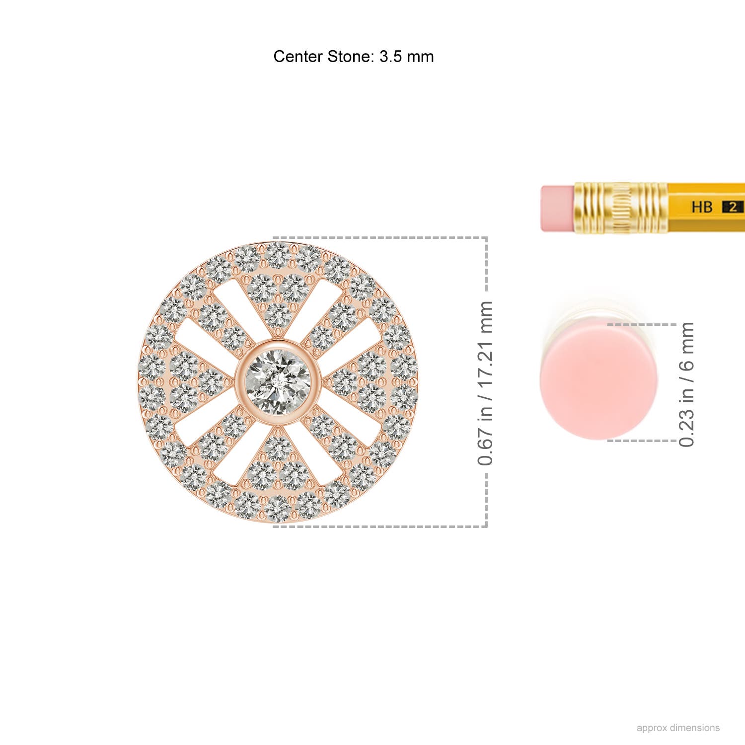 K, I3 / 0.75 CT / 14 KT Rose Gold