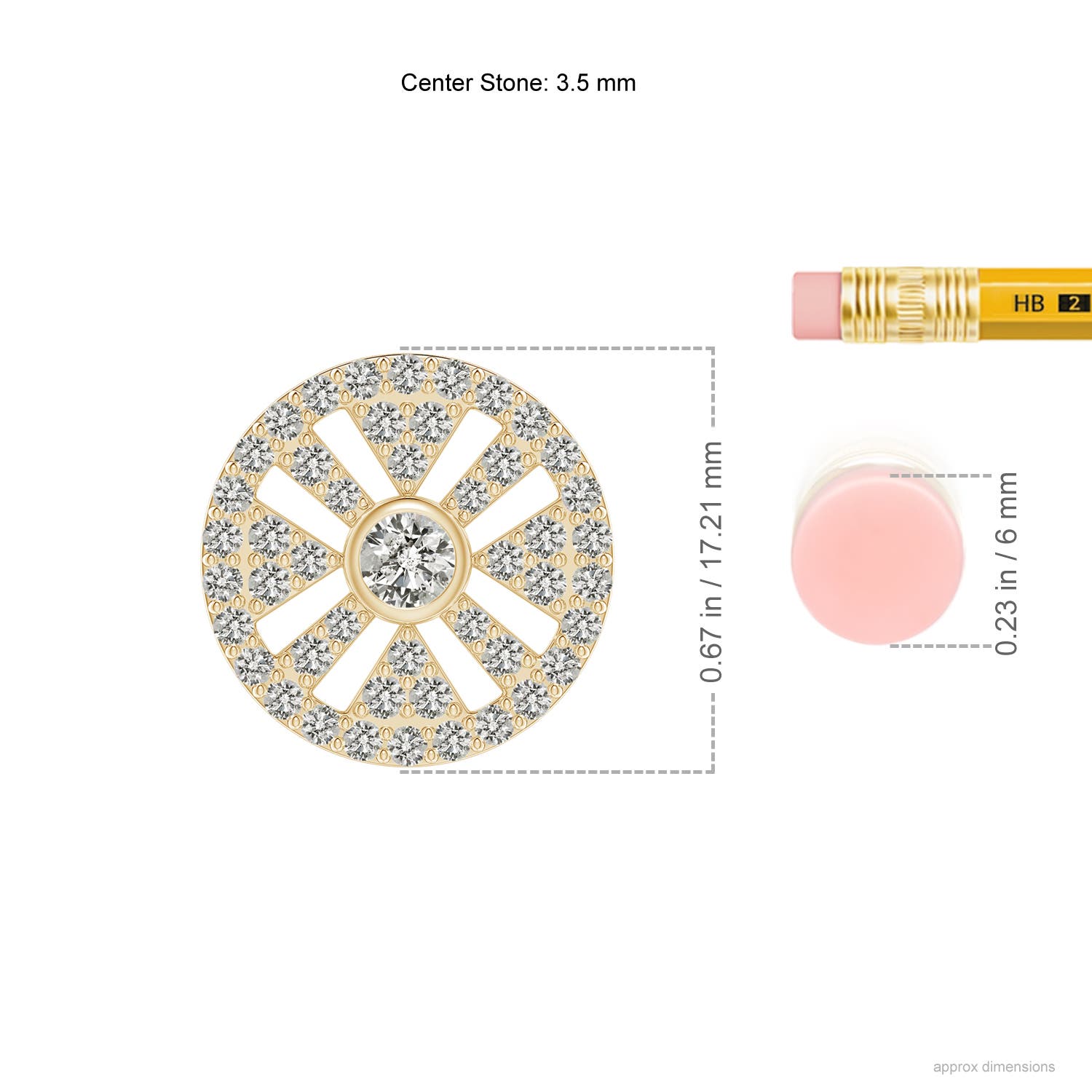 K, I3 / 0.75 CT / 14 KT Yellow Gold