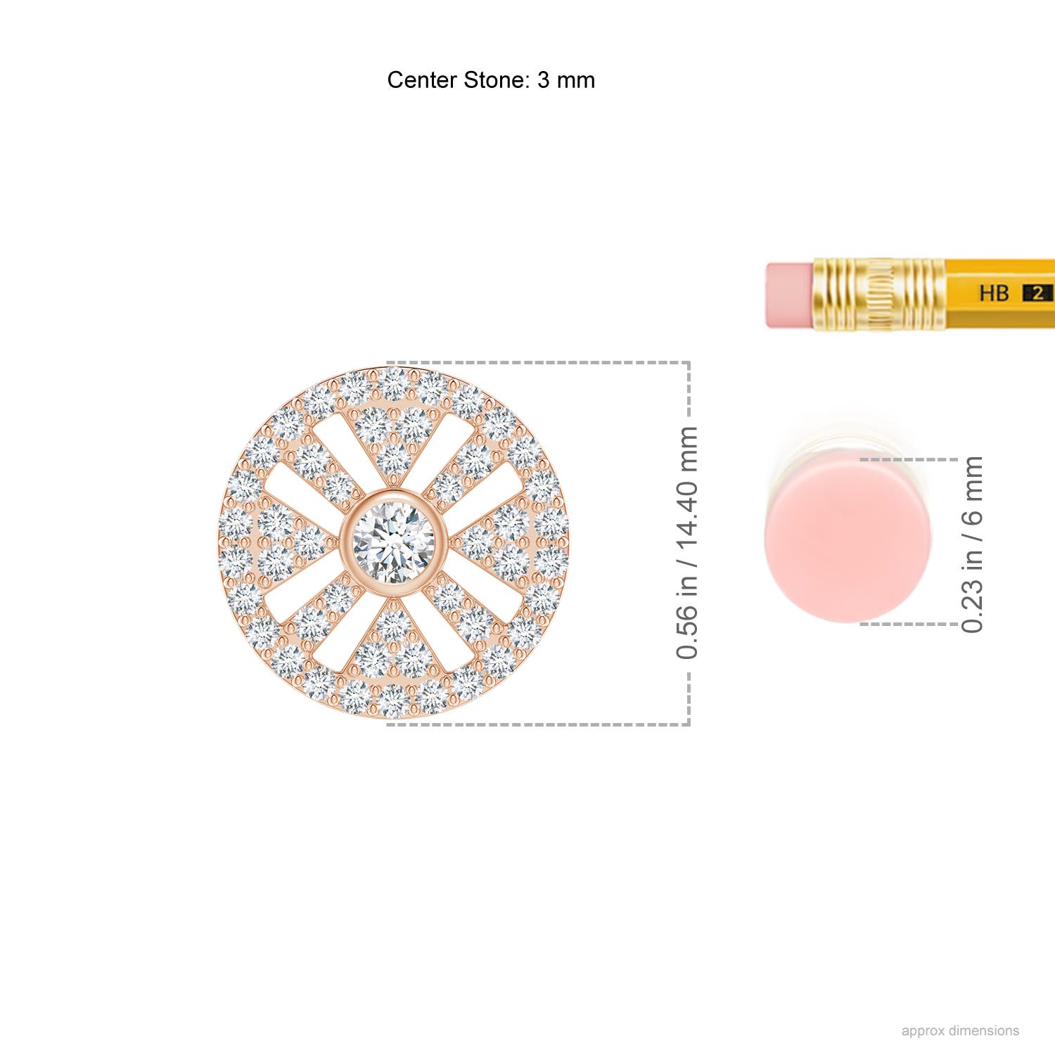 G, VS2 / 0.66 CT / 14 KT Rose Gold