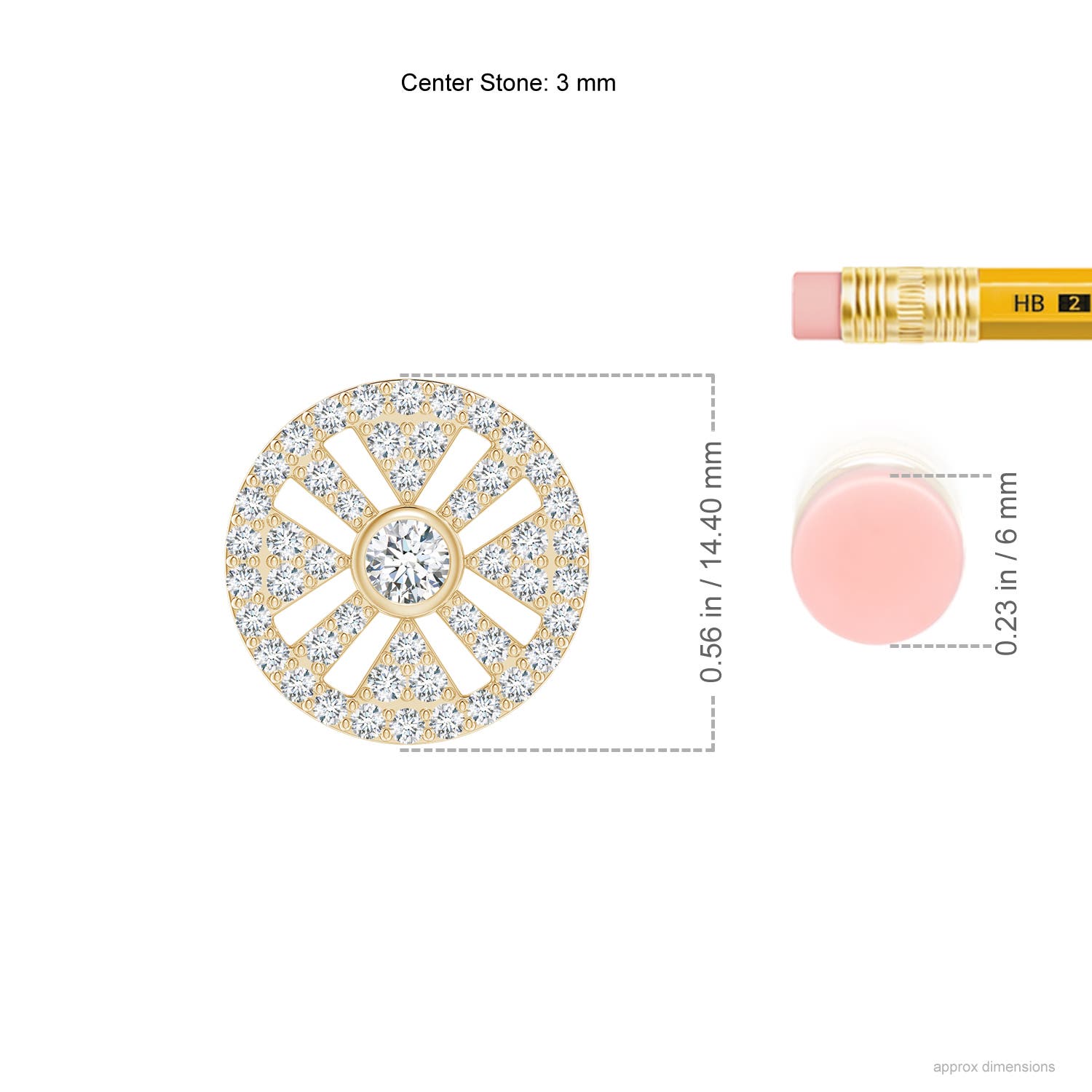 G, VS2 / 0.66 CT / 14 KT Yellow Gold