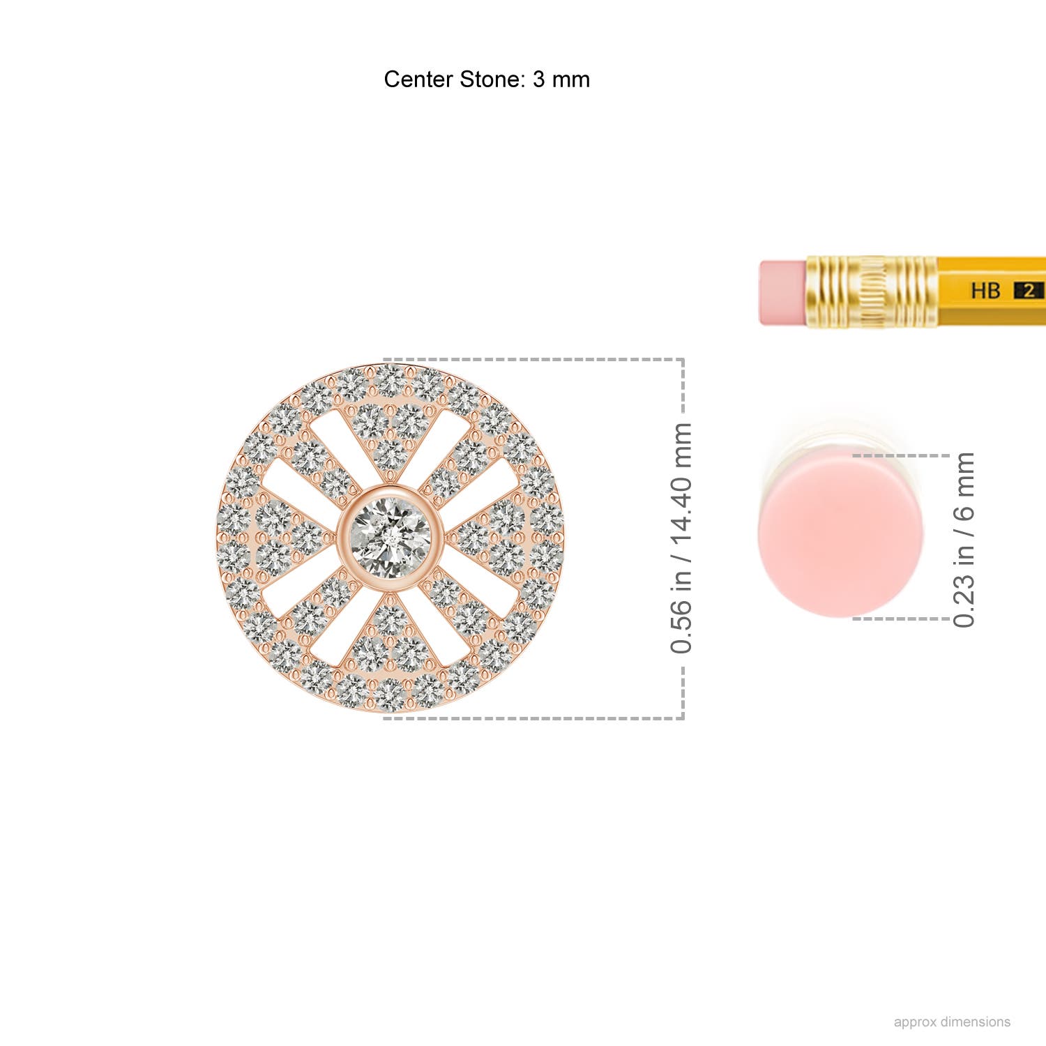 K, I3 / 0.66 CT / 14 KT Rose Gold