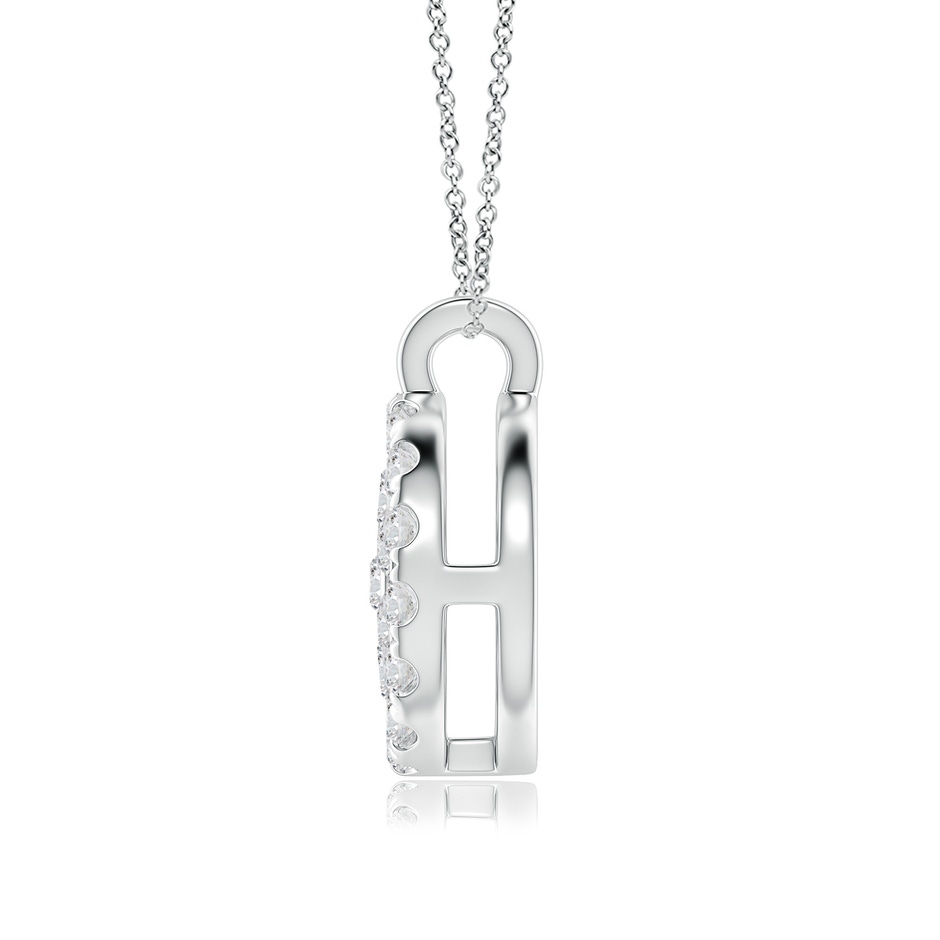 1.8mm HSI2 Channel-Set Diamond Clustre Halo Pendant in White Gold side-1