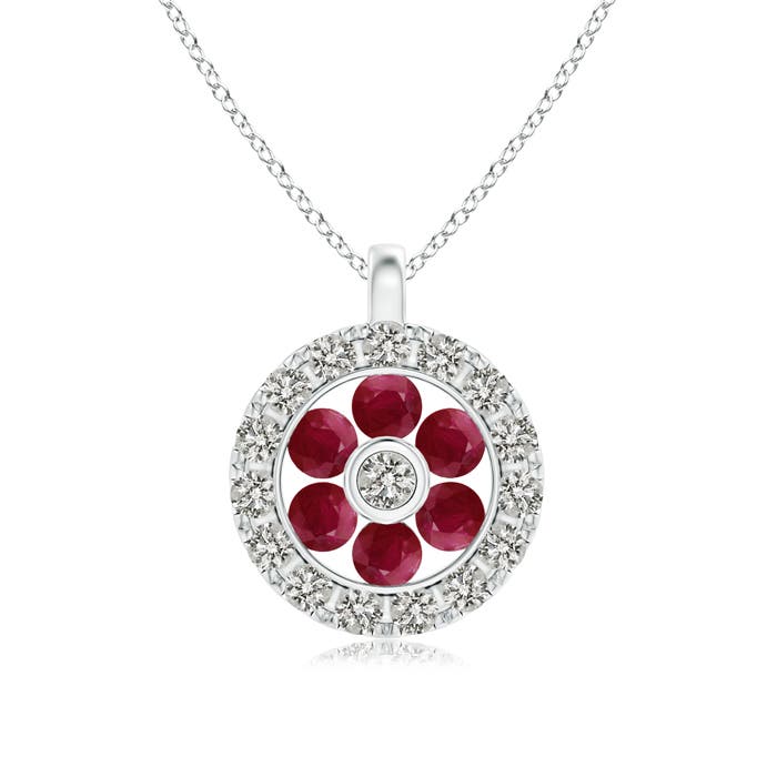 A - Ruby / 0.27 CT / 14 KT White Gold