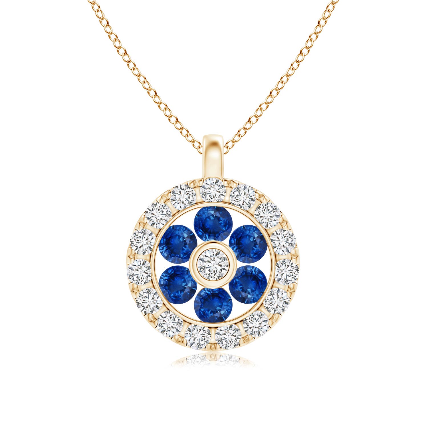 AAA - Blue Sapphire / 0.21 CT / 14 KT Yellow Gold
