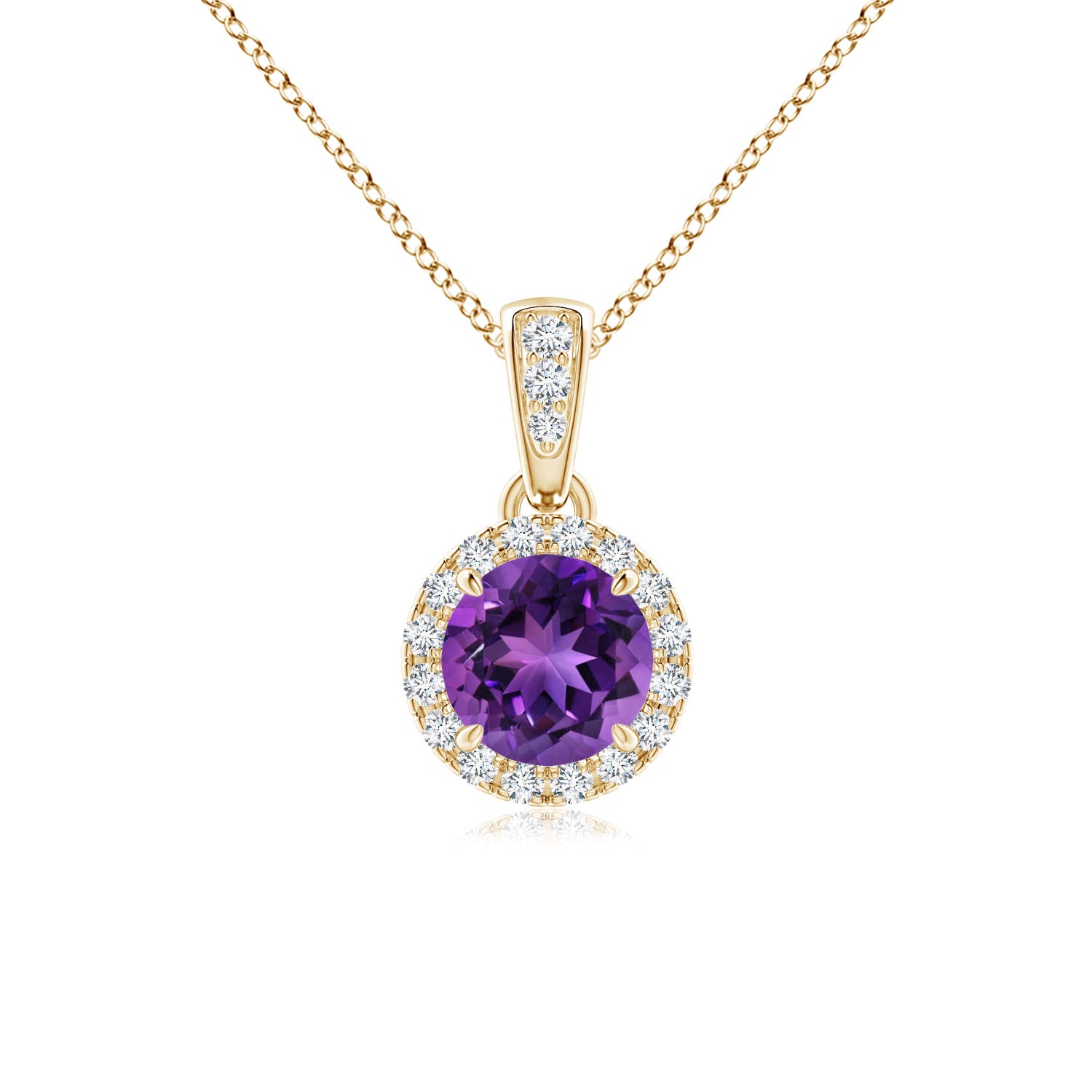 AAAA - Amethyst / 0.54 CT / 14 KT Yellow Gold