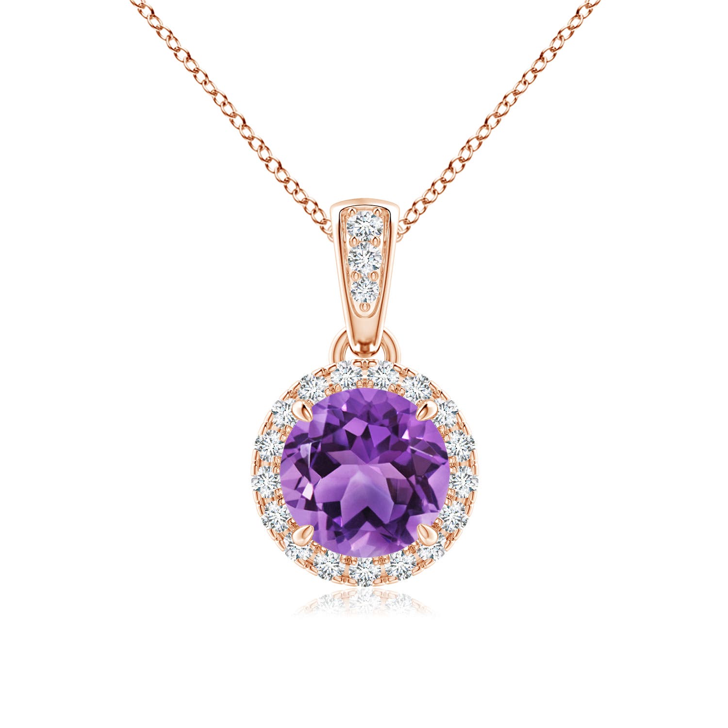 AA - Amethyst / 0.93 CT / 14 KT Rose Gold