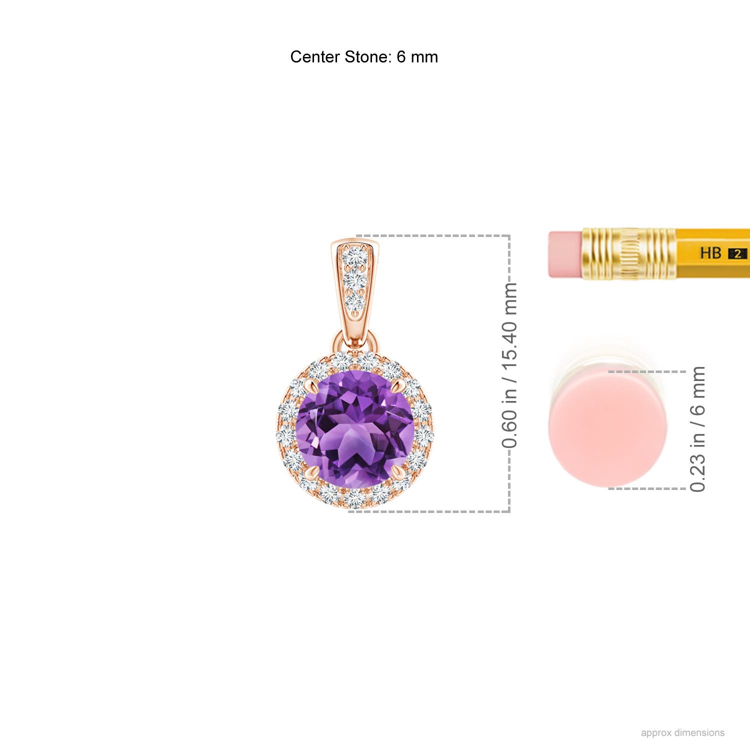 AA - Amethyst / 0.93 CT / 14 KT Rose Gold