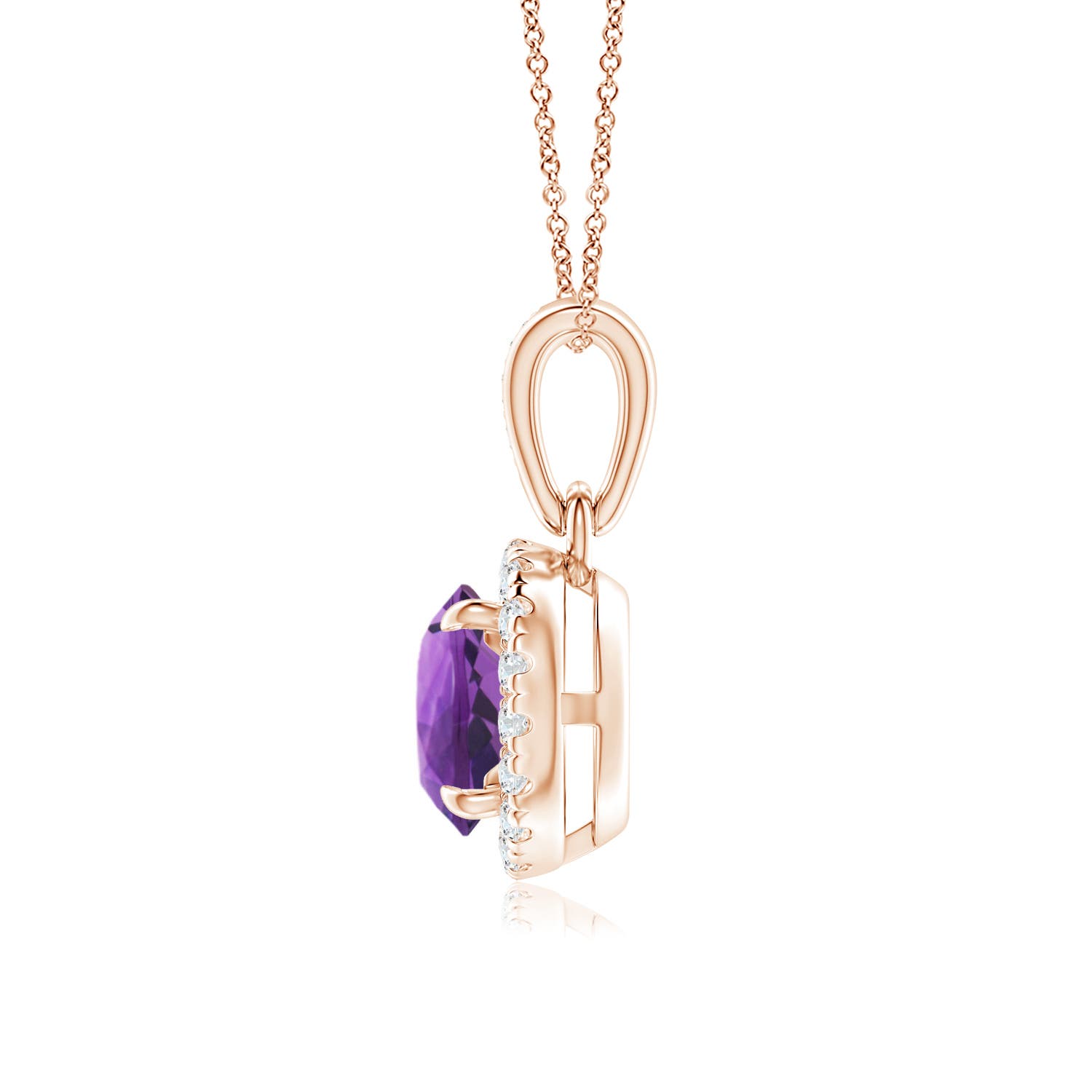 AAA - Amethyst / 0.93 CT / 14 KT Rose Gold