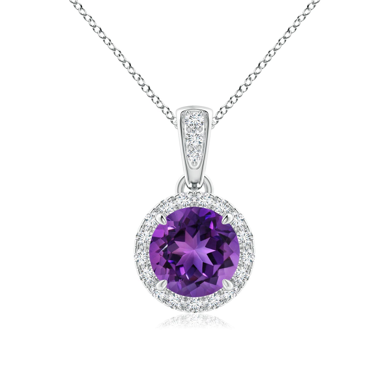 AAAA - Amethyst / 0.93 CT / 14 KT White Gold