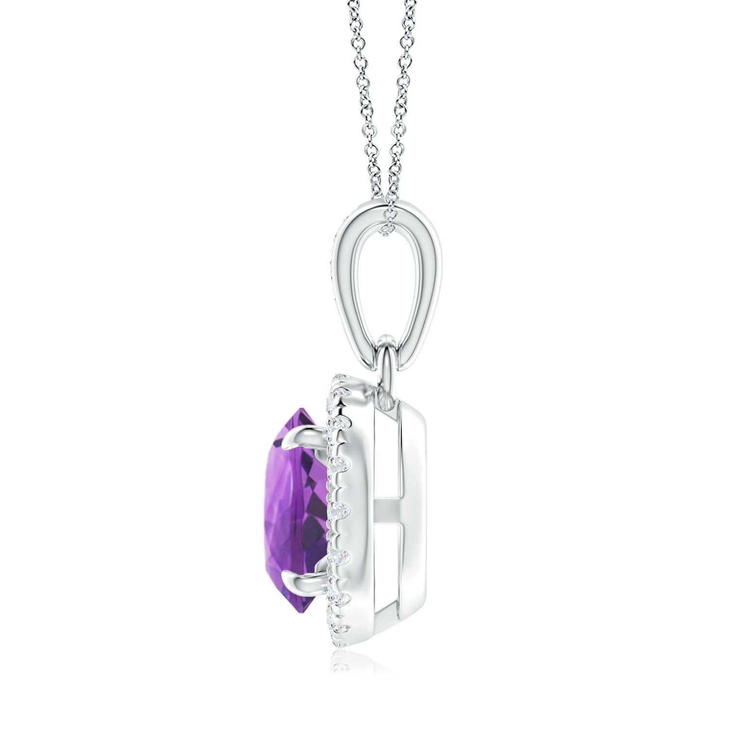 AA - Amethyst / 1.36 CT / 14 KT White Gold