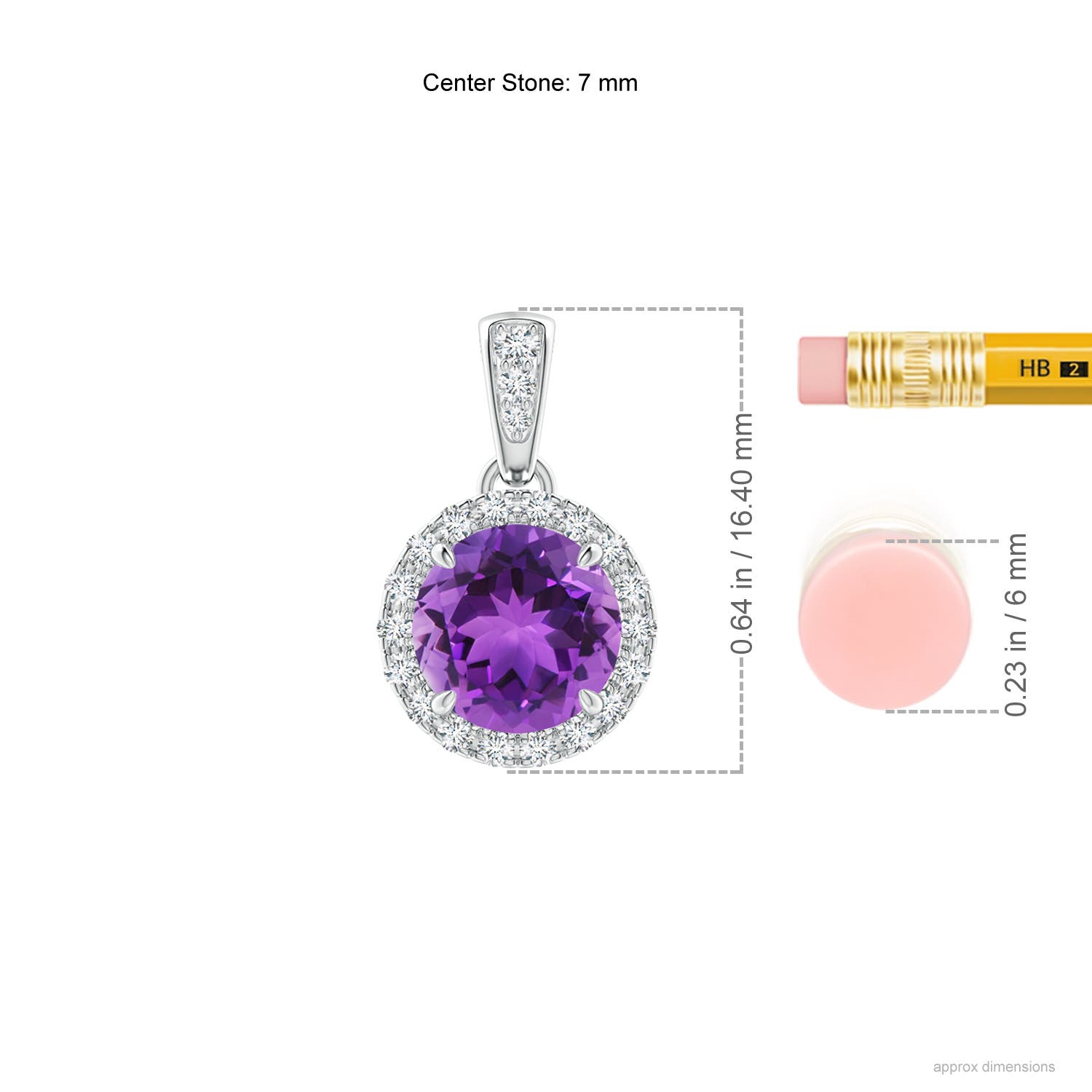 AAA - Amethyst / 1.36 CT / 14 KT White Gold