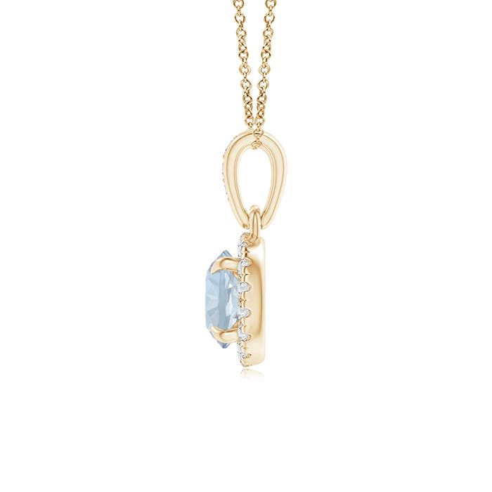 A - Aquamarine / 0.48 CT / 14 KT Yellow Gold