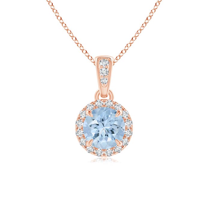 AA - Aquamarine / 0.48 CT / 14 KT Rose Gold