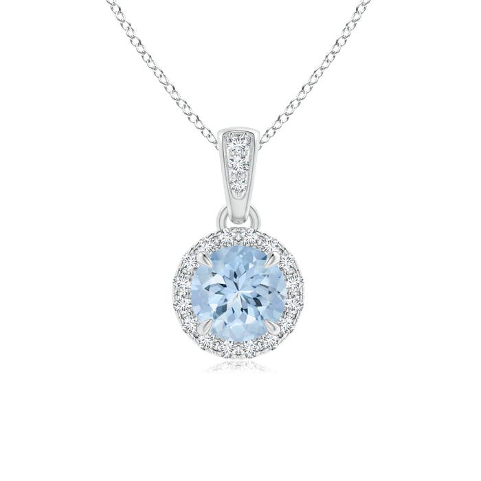 AA - Aquamarine / 0.48 CT / 14 KT White Gold