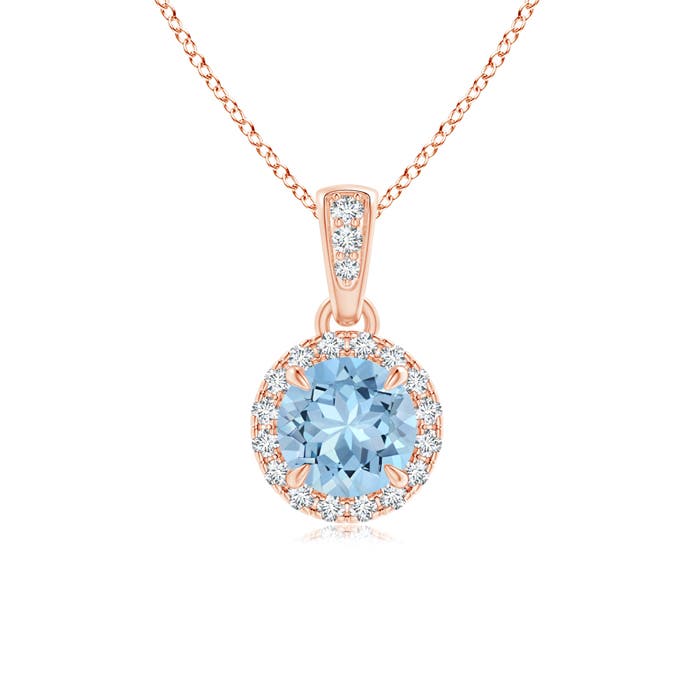 AAA - Aquamarine / 0.48 CT / 14 KT Rose Gold