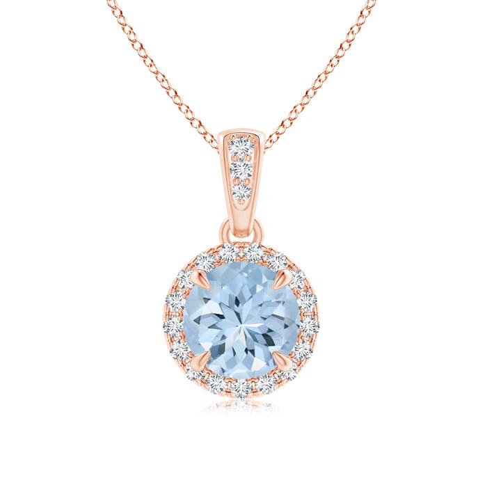 AA - Aquamarine / 0.85 CT / 14 KT Rose Gold