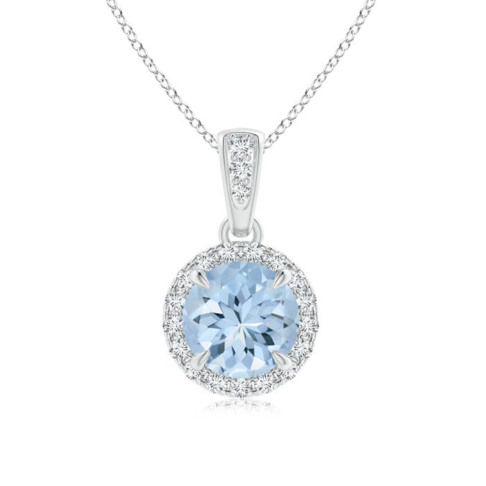 AA - Aquamarine / 0.85 CT / 14 KT White Gold