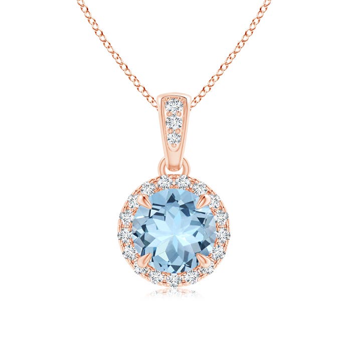 AAA - Aquamarine / 0.85 CT / 14 KT Rose Gold