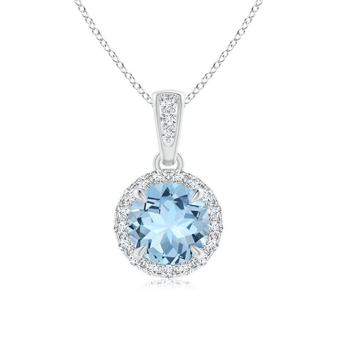 AAA - Aquamarine / 0.85 CT / 14 KT White Gold