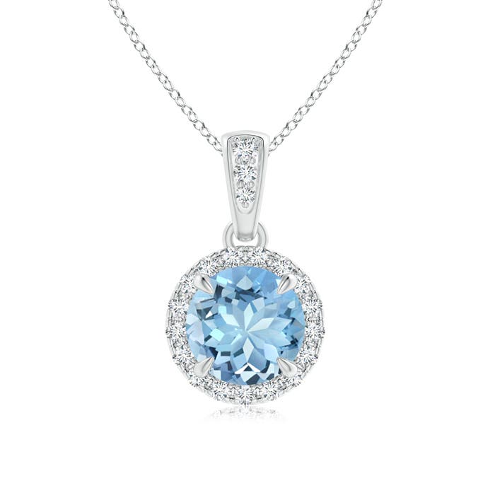 AAAA - Aquamarine / 0.85 CT / 14 KT White Gold