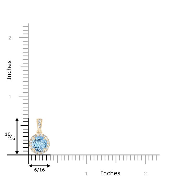 AAAA - Aquamarine / 0.85 CT / 14 KT Yellow Gold