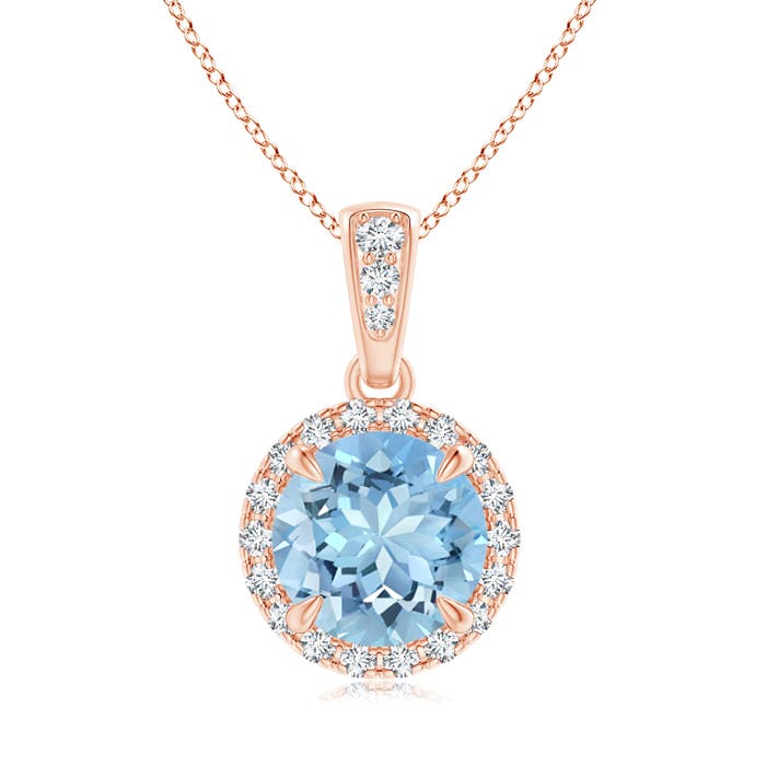 AAAA - Aquamarine / 1.33 CT / 14 KT Rose Gold