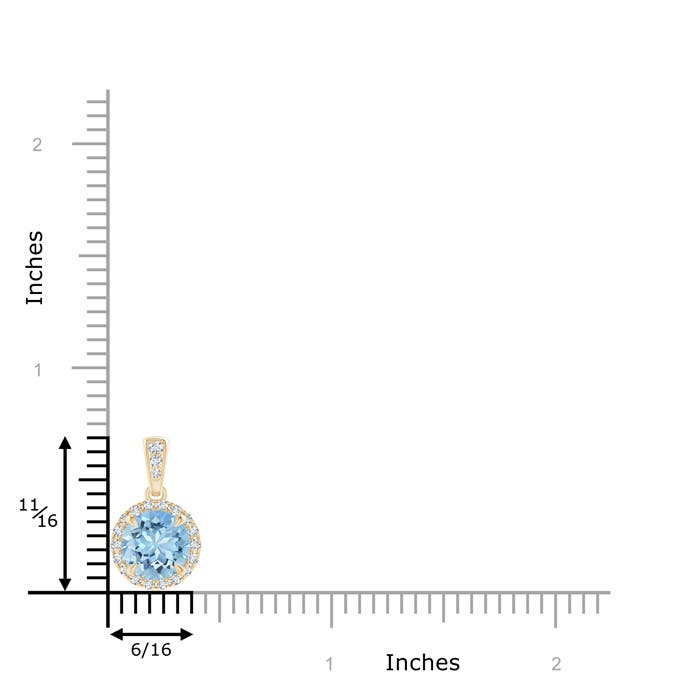 AAAA - Aquamarine / 1.33 CT / 14 KT Yellow Gold