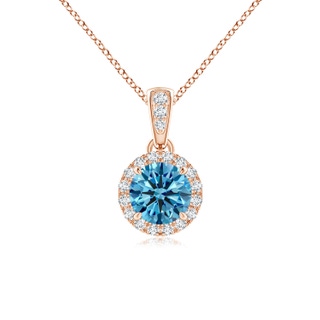 Round Fancy Intense, VS2 Blue Diamond