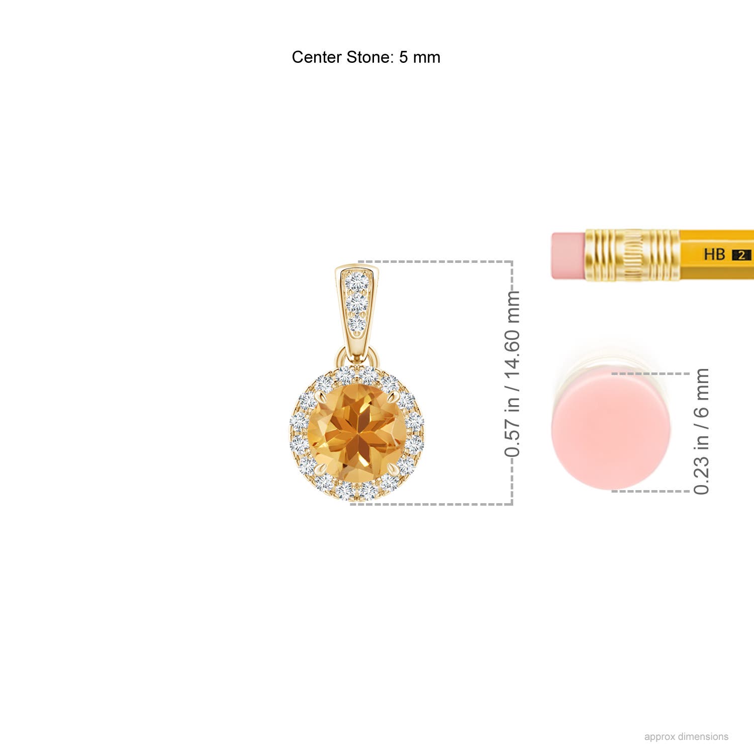 A - Citrine / 0.53 CT / 14 KT Yellow Gold