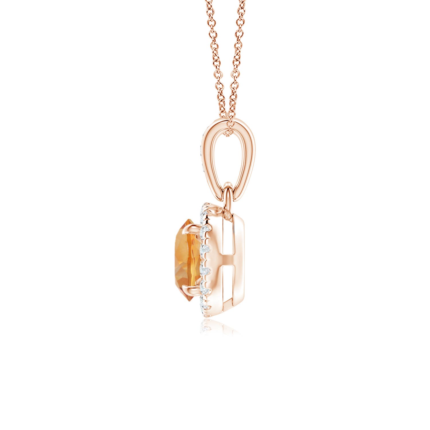 AA - Citrine / 0.53 CT / 14 KT Rose Gold