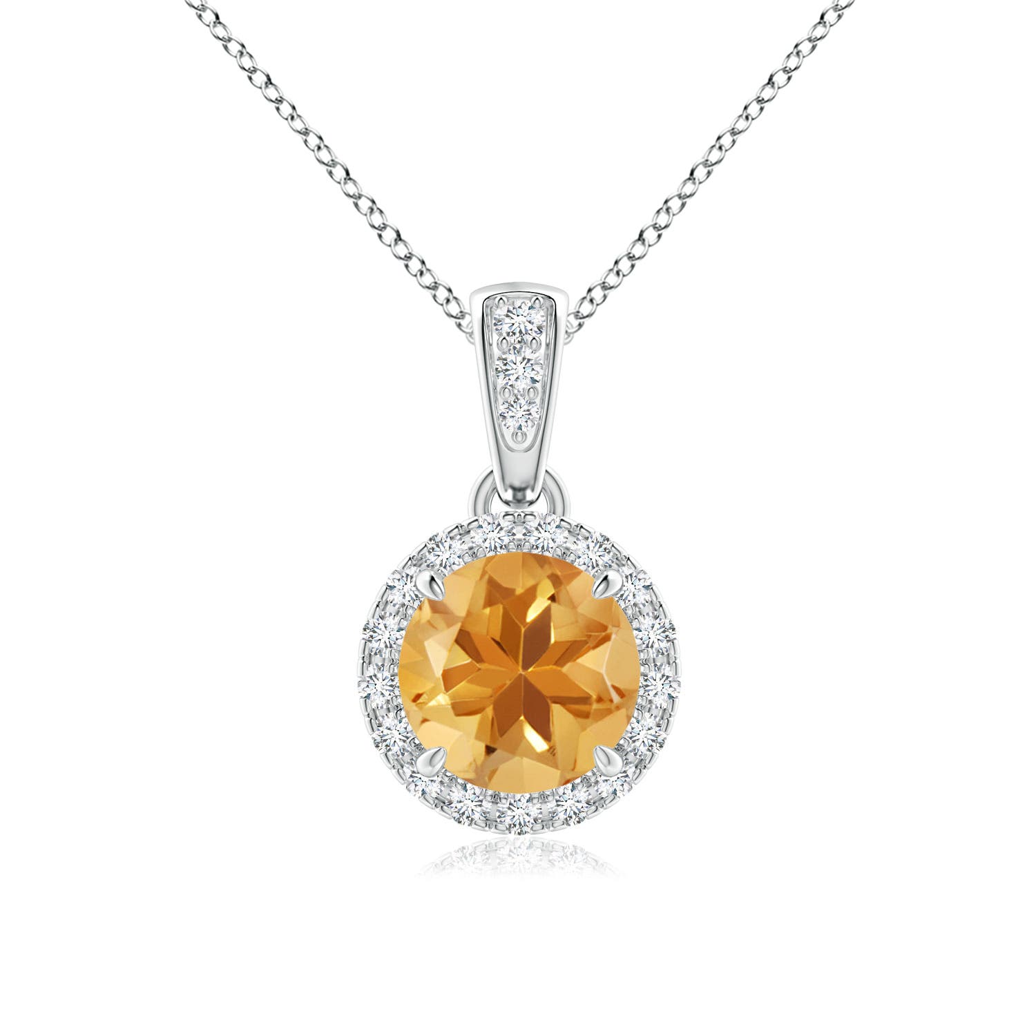 A - Citrine / 0.83 CT / 14 KT White Gold