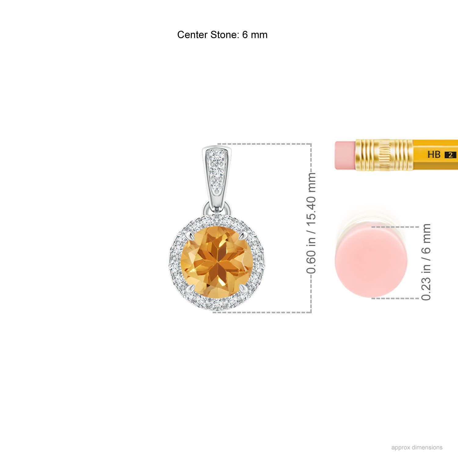 A - Citrine / 0.83 CT / 14 KT White Gold